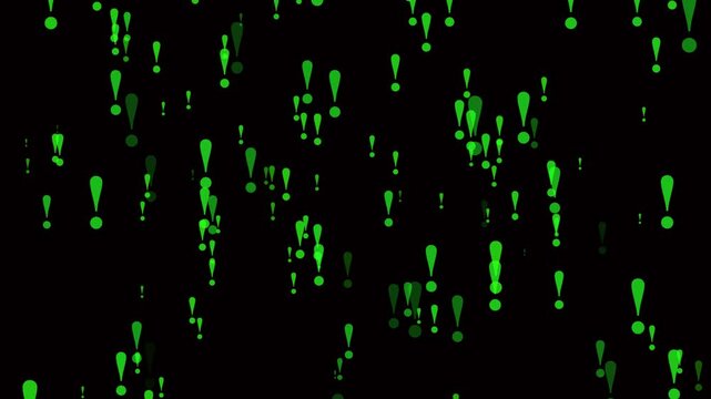 LOOP_TILE Symbol Exclamation with alpha. This footage with an alpha channel is loopable and tileable and can create an endless & seamless background.