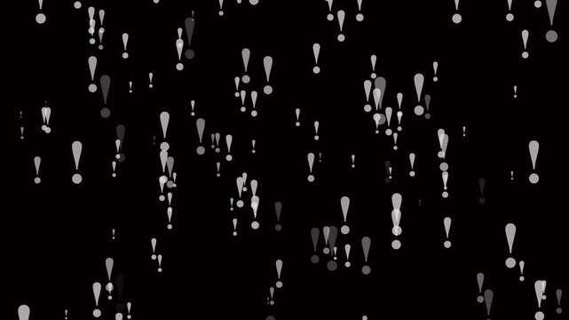 LOOP_TILE Symbol Exclamation with alpha. This footage with an alpha channel is loopable and tileable and can create an endless & seamless background.