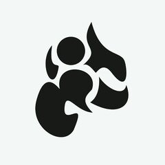 Vector illustration tattoo black abstrack