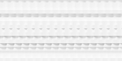 Abstract white zi-zag curves or waves geometry randomly shifted background wallpaper banner, flat lay top view