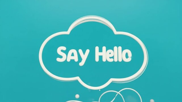 vector illustration of a speech bubble with word say hello