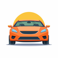 Car illustration on white background, vector isolated