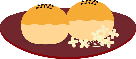 Happy Mid Autumn Festival Egg yolk cake