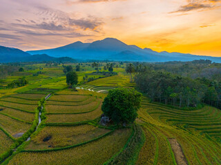 beautiful morning view indonesia panorama landscape beach with beauty color and sky natural light
