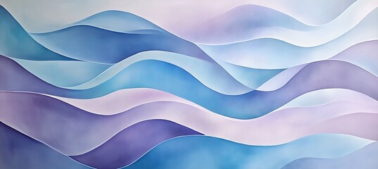 Light blue and lavender geometric waves, smooth texture 