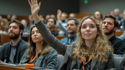 Conference Attendee Asking Question