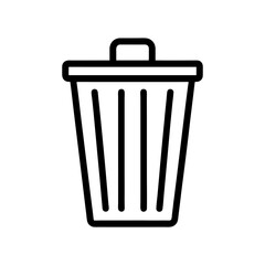 Trash Bin Icon Outline Vector Illustration