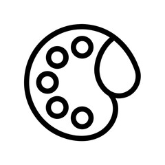 Color Palette Icon Outline Vector Illustration