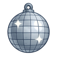 Fototapeta premium Cartoon Disco Ball 3D Icon isolated on transparent background
