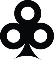 Clubs card symbol silhouette
