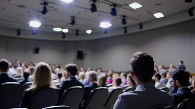 Diverse Audience Watching Conference Speaker
