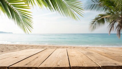 tropical beach with palm trees