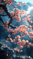 Spring blossoms blooming in nature cherry blossoms soft focus tranquil environment scenic view