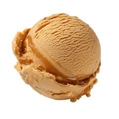 Caramel Ice Cream Delight: A Creamy, Sweet Treat , isolated on white background png