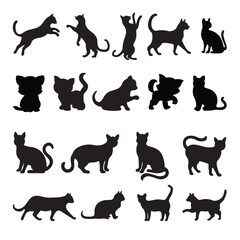 Different Style Cat Silhouette Collection