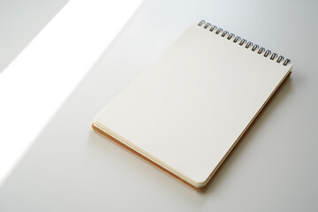 Blank Spiral Notebook Mockup Sunlit