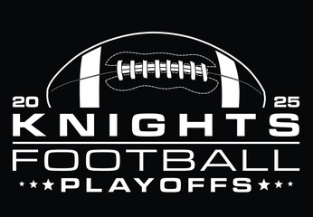 Knights Football Playoffs Design is a modern graphic design for your Knights football team playoff game. This great for shirts and other products, promotions or advertising.