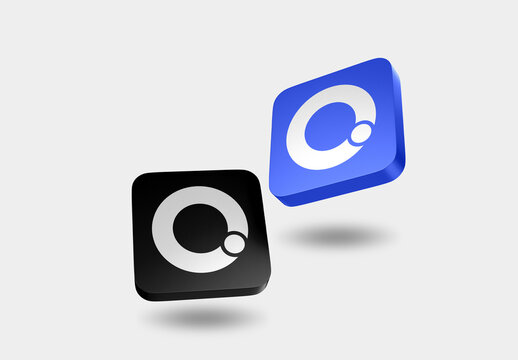 App Realistic Icon Template Mockup