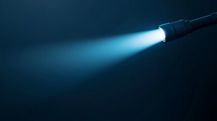 Fototapeta premium The light and shadow background formed by light and rays in a blue environment