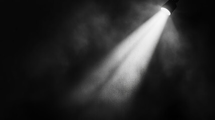 The light and shadow background formed by light and rays in a black environment