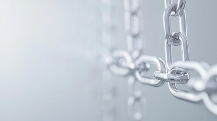 Chain links forming digital circuit lines, minimalist data integrity visualization