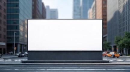 Obraz premium Outdoor billboard design mockup in bustling city center