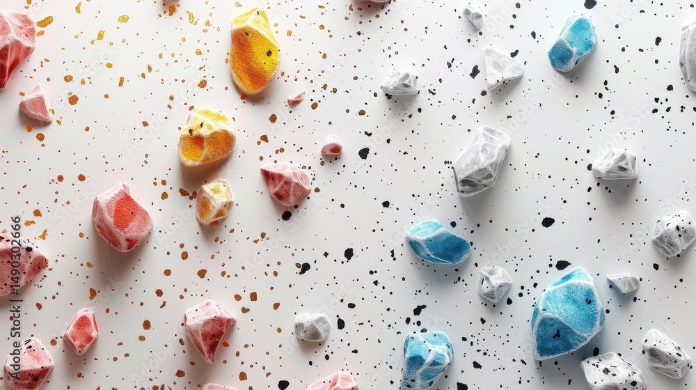 Poster minimal pastel terrazzo seamless pattern with delicate marble flecks in soft candy shades randomly p