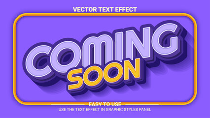 3d modern coming soon editable text effect