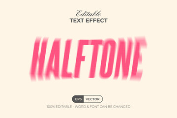 Halftone Text Effect Motion Style. Editable Text Effect.