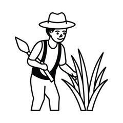 afro latino farmer working in a sugarcane plantation