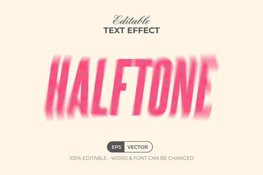 Halftone Text Effect Motion Style. Editable Text Effect.