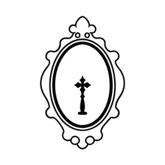 Haunted Mirror Reflecting Leviathan Cross