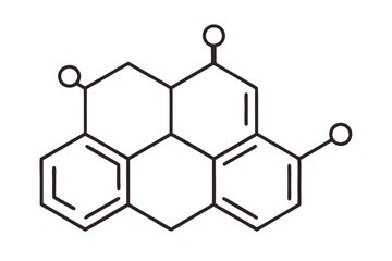 Fototapeta premium Aspirin Molecule Structure Vector Diagram