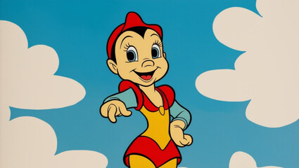 Fototapeta premium girl in the sky