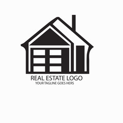 Flat House Icon for Real Estate