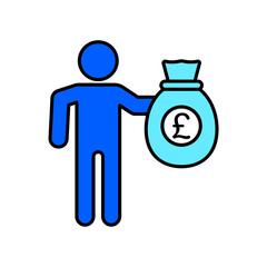 Icon a debt, isolated against a clean background.