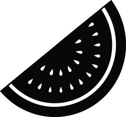 Bold Watermelon Slice Silhouette Minimalist Summer Picnic Design