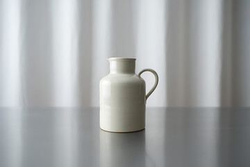 Cream Pitcher Ceramic Jug Minimalist Design