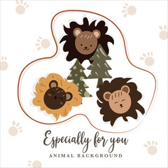 cute animal cartoon cartoon background illustration