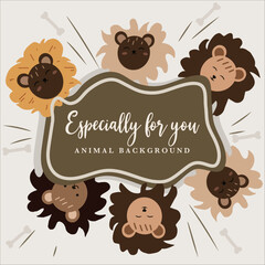 cute animal cartoon cartoon background illustration