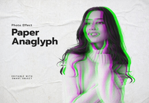 Anaglyph Paper Photo Effect
