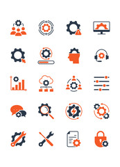 A simple set of settings icons