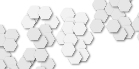 Abstract technology white geometric hexagon on transparent concept design honeycomb shape vector. 
