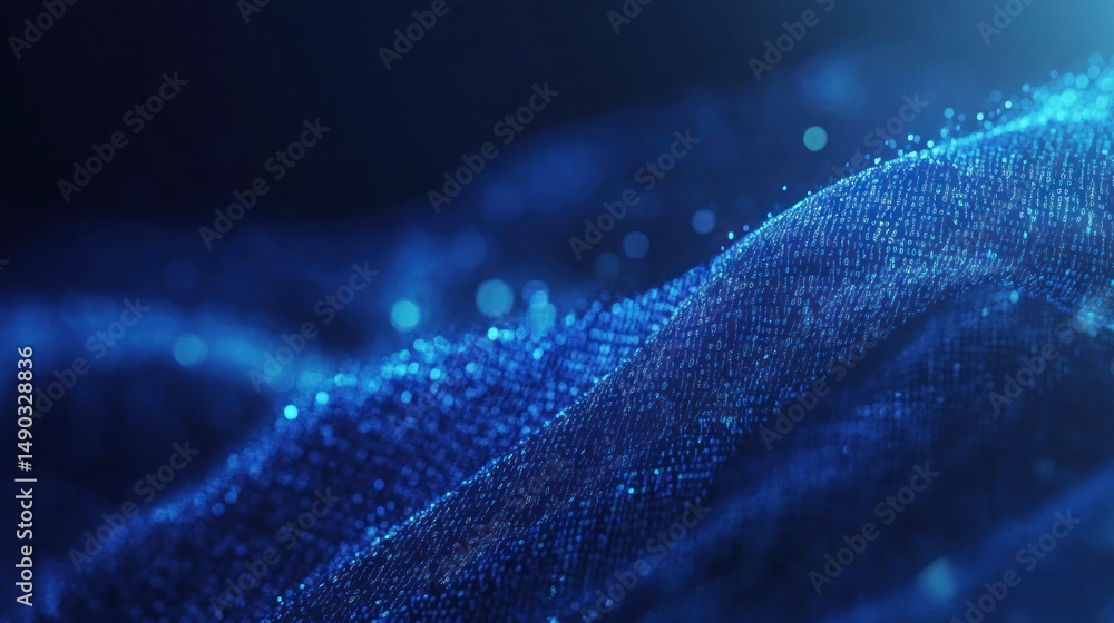 Aufkleber abstract blue digital wave: a deep dive into data visualization