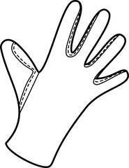 Bobsleigh gloves outline vector