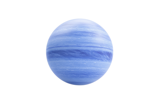 Blue planet with a white background, isolated