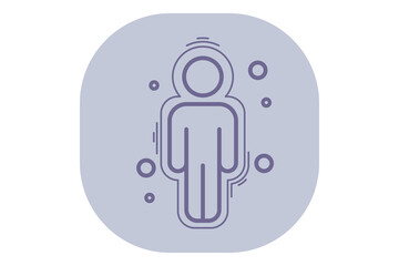 Line icon of figure. Design of health and wellness themes, commonly used in medical contexts