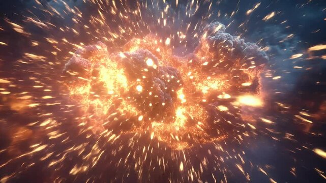 Abstract fire explosion image