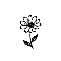 Single line drawing of a blossoming flower offering a touch of minimalist charm
