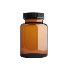 Amber glass pill bottle